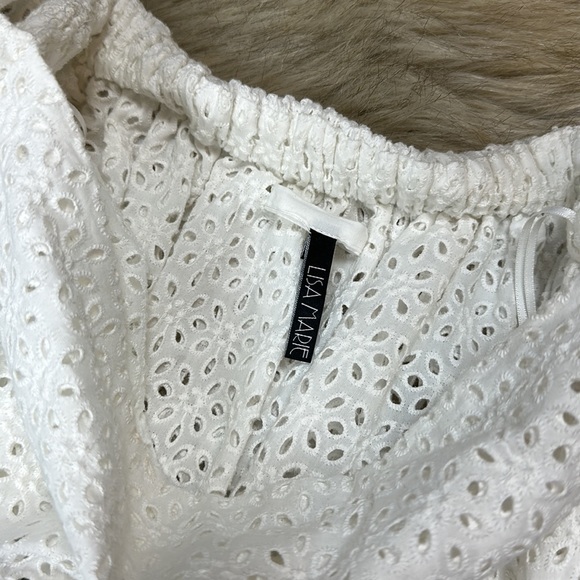 Lisa Marie Fernandez Off-the Shoulder Long Dress, Size Small - Picture 14 of 16